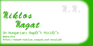 miklos magat business card